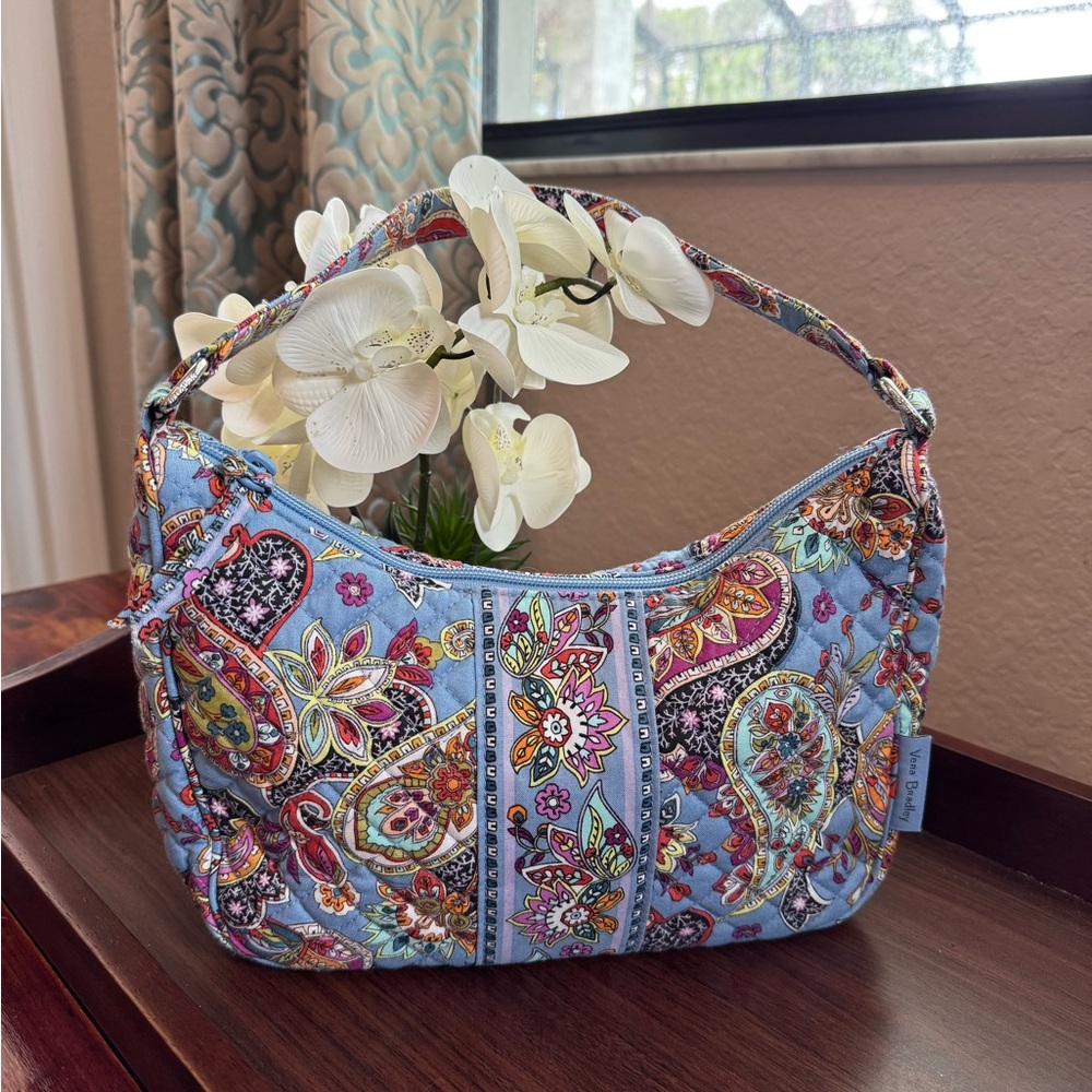 Vera Bradley Paisley Shoulder Bag in Blue and Pink